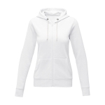 Katoenen dames sweatshirt met capuchon 240 g/m2 Elevate Essentials kleur wit tweede weergave voorkant