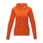 Katoenen dames sweatshirt met capuchon 240 g/m2 Elevate Essentials kleur oranje tweede weergave voorkant