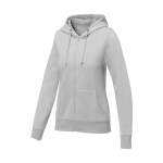 Katoenen dames sweatshirt met capuchon 240 g/m2 Elevate Essentials kleur lichtgrijs