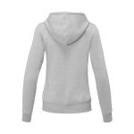 Katoenen dames sweatshirt met capuchon 240 g/m2 Elevate Essentials kleur lichtgrijs tweede weergave achterkant