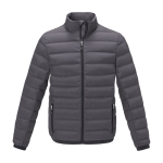 Donsjacket van polyester voor heren 164 g/m2 Elevate Life kleur donkergrijs tweede weergave voorkant