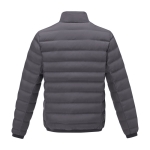 Donsjacket van polyester voor heren 164 g/m2 Elevate Life kleur donkergrijs tweede weergave achterkant