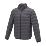 Donsjacket van polyester voor heren 164 g/m2 Elevate Life kleur donkergrijs weergave transfer printen