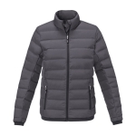 Dames donsjack van polyester 164 g/m2 Elevate Life kleur donkergrijs tweede weergave voorkant