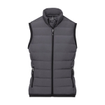 Donsvest voor dames van polyester 164 g/m2 Elevate Life kleur donkergrijs tweede weergave voorkant