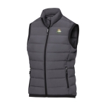 Donsvest voor dames van polyester 164 g/m2 Elevate Life kleur donkergrijs weergave transfer printen