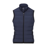 Donsvest voor dames van polyester 164 g/m2 Elevate Life kleur marineblauw tweede weergave voorkant