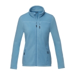 Dames fleecejas van gerecycled polyester 174 g/m2 Elevate NXT kleur blauw tweede weergave voorkant