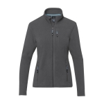 Dames fleecejas van gerecycled polyester 174 g/m2 Elevate NXT kleur donkergrijs tweede weergave voorkant