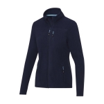 Dames fleecejas van gerecycled polyester 174 g/m2 Elevate NXT kleur marineblauw