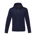 Heren fleecevest met logo van polyester 245 g/m2 Elevate Life kleur marineblauw tweede weergave voorkant