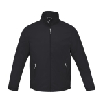 Heren jas met logo van 320T nylon en polyester 60 g/m2 Elevate Life kleur zwart tweede weergave voorkant