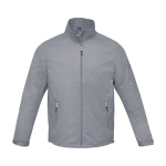 Heren jas met logo van 320T nylon en polyester 60 g/m2 Elevate Life kleur grijs tweede weergave voorkant