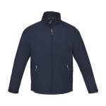 Heren jas met logo van 320T nylon en polyester 60 g/m2 Elevate Life kleur marineblauw tweede weergave voorkant