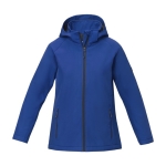 Dames polyester jas met logo 250 g/m2 Elevate Essentials kleur blauw tweede weergave voorkant