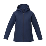 Dames polyester jas met logo 250 g/m2 Elevate Essentials kleur marineblauw tweede weergave voorkant