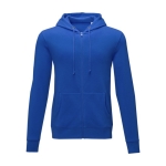 Katoenen herensweater met capuchon 240 g/m2 Elevate Essentials kleur blauw tweede weergave voorkant