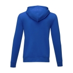 Katoenen herensweater met capuchon 240 g/m2 Elevate Essentials kleur blauw tweede weergave achterkant