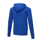 Katoenen herensweater met capuchon 240 g/m2 Elevate Essentials kleur blauw derde weergave achterkant