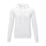 Katoenen herensweater met capuchon 240 g/m2 Elevate Essentials kleur wit tweede weergave voorkant