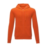 Katoenen herensweater met capuchon 240 g/m2 Elevate Essentials kleur oranje tweede weergave voorkant