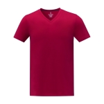 Katoenen heren T-shirt met V-hals 160 g/m2 Elevate Life kleur rood tweede weergave voorkant