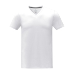 Katoenen heren T-shirt met V-hals 160 g/m2 Elevate Life kleur wit tweede weergave voorkant