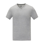 Katoenen heren T-shirt met V-hals 160 g/m2 Elevate Life kleur grijs tweede weergave voorkant