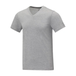 Katoenen heren T-shirt met V-hals 160 g/m2 Elevate Life kleur grijs