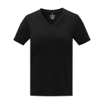 Dames T-shirt bedrukken met V-hals en logo 160 g/m2 Elevate Life kleur zwart tweede weergave voorkant