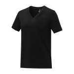 Dames T-shirt bedrukken met V-hals en logo 160 g/m2 Elevate Life kleur zwart