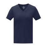 Dames T-shirt bedrukken met V-hals en logo 160 g/m2 Elevate Life kleur marineblauw tweede weergave voorkant