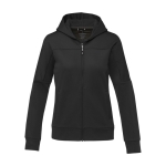 Dames sportjas bedrukken van polyester 245 g/m2 Elevate Life kleur zwart tweede weergave voorkant