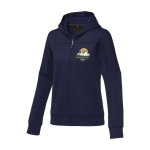 Dames sportjas bedrukken van polyester 245 g/m2 Elevate Life kleur marineblauw weergave zeefdruk