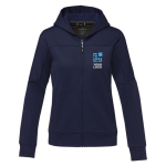 Dames sportjas bedrukken van polyester 245 g/m2 Elevate Life kleur marineblauw met afdrukgebied