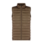 Water- en winddicht polyester bodywarmer bedrukken van RPET MKT Rostol kleur bruin  negende weergave