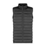 Water- en winddicht polyester bodywarmer bedrukken van RPET MKT Rostol kleur zwart  negende weergave