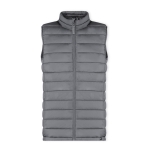 Water- en winddicht polyester bodywarmer bedrukken van RPET MKT Rostol kleur grijs  negende weergave