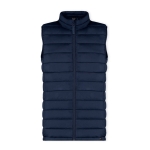 Water- en winddicht polyester bodywarmer bedrukken van RPET MKT Rostol kleur marineblauw  negende weergave