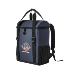 Thermo-rugzak 600D RPET met draagriemen en 16L inhoud kleur blauw afbeelding met logo