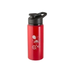 Sportfles van gerecycled aluminium met flip-top sluiting 660ml kleur rood afbeelding met logo