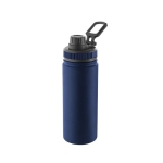 Aluminium fles met handvat en plastic dop 570ml kleur marineblauw