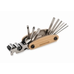 Multitool van bamboe met 11 functies kleur hout