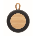 Bandvormige draadloze speaker met polshandgreep kleur hout vierde weergave