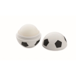 Voetbalvormige ABS Lippenbalsem met vanillesmaak SPF10 kleur wit/zwart