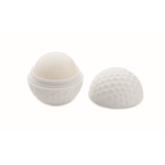 Golfbalvormige ABS-lippenbalsem met vanillesmaak SPF10 kleur wit