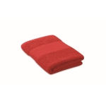 Zachte en absorberende handdoek van 100% bio katoen 360 g/m2 50x30 kleur rood