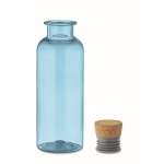 Waterfles met ronde kurken deksel 500ml Tritan Renew™ kleur doorzichtig blauw derde weergave