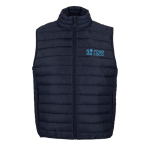 Heren bodywarmer met zijzakken SOL'S Stream 280 g/m2 kleur marineblauw weergave met bedrukking