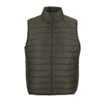 Heren bodywarmer met zijzakken SOL'S Stream 280 g/m2 kleur miliair groen